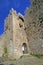 panoramic view of ancient fortres tower of Erice town Sicily Italy