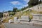 Panoramic view of Ancient Greek archaeological site of Delphi