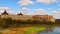 Panoramic view of ancient Medzhybizh castle. Fortress built as a bulwark against Ottoman expansion in the 1540s. Medzhybizh