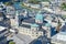 Panoramic view of ancient palace with blue dome in Salzburg Austria