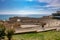 Panoramic view of the ancient roman amphitheater of Tarragona, Spain