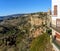 Panoramic view on Andalusian landscape from rocks of Ronda town, Spain