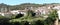 Panoramic view of the Andalusian magical town of CastaÃ±o del Robledo, Huelva, Spain