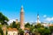 Panoramic view of Antalya Kaleici Old Town. Turkey