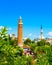 Panoramic view of Antalya Kaleici Old Town. Turkey