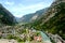 Panoramic view of the Aosta Valley from the Fort du Bard - Italy
