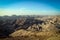 Panoramic view of Arabah valley near historical city of Petra, Jordan
