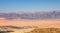 Panoramic view of the Arava valley: the border between Israel to the west and Jordan to the east and Wadi Rum drainage area