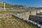 Panoramic view of archeological area of ancient Philippi, Greece