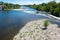 Panoramic view of Ardeche river