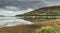 Panoramic view of the Arran island bay. Scotland.
