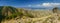 Panoramic view from Aspromonte in Calabria on Messina and Etna t