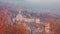 panoramic view of Assisi at sunset