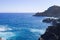 Panoramic view of the Atlantic Ocean from a cliff Madeira, Portugal