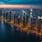 a panoramic view of the Atlantis the Palm in the background.