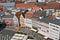 Panoramic view of Augsburg old town from Perlach Tower, Germany