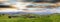 Panoramic view of Australian countryside at sunset, New South Wa