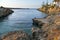 Panoramic view of Avlemonas bay in Kythera, Greece