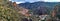 Panoramic view of Ayna, population of the Sierra del Segura in Albacete Spain. Village located between the mountains and the river