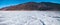 Panoramic view Badwater basin and Black Mountains. Salt flats, Death Valley, California