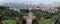 Panoramic view of the Bahai Gardens in Haifa, Israel