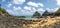 Panoramic view of Baia dos Porcos Beach and Morro Dois Irmaos - Fernando de Noronha, Pernambuco, Brazil