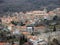 Panoramic view at Bakar city old town with houses and red roofs