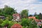 Panoramic view of Bamberg city center Upper Franconia in Germany