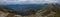Panoramic view from Banikov peak on Western Tatra mountains or Rohace panorama. Sharp green mountains - ostry rohac