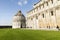 Panoramic View of Baptistery in Piazza dei Miracoli in Pisa, Tuscany Region