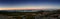 Panoramic view Bar harbor and the frenchman bay from Cadillac mountains in Acadia