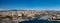 Panoramic view of Barcelona port, Spain