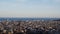 A panoramic view of Barcelona, Spain, from the top of the antiaircraft refugee. It is seen the Mediterranean sea and some