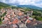 Panoramic view of Bardi. Emilia-Romagna. Italy.