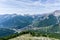 Panoramic view of Bardonecchia and village from above, Italy