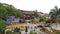 Panoramic view of Barranco district of Lima Bridge of Sights and gardens at different levels