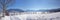Panoramic view bavarian alps in winter