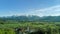 Panoramic view of Bavarian village in beautiful landscape close to the alps