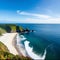 Panoramic view of the beach at Durdle Door, Durdle Door, Dorset, England, UK