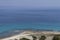 Panoramic view of beach of town of Afytos, Kassandra, Chalkidiki, Central Macedonia, Greece