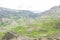 Panoramic view of beautiful agricultural terraces in the Colca Canyon, near Arequipa, Peru