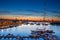 Panoramic View Of The Beautiful Blue And Orange Sky Of Helsinki