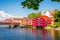 Panoramic view of beautiful city Trondheim, Norway