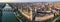 Panoramic view of the beautiful city of Zaragoza, Spain