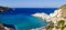 Panoramic view of beautiful fishermen village Fyropotamos on Mil