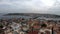 Panoramic view of beautiful Istanbul. Bridge, ships, roofs, cars, houses, sky, beautiful timelapse