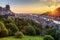 Panoramic view of beautiful medieval town Heidelberg including C