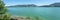 Panoramic view of the beautiful Mondsee lake in Austria