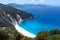Panoramic View of beautiful Myrtos beach, Kefalonia, Greece