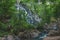 Panoramic view of the beautiful natural waterfall \\\